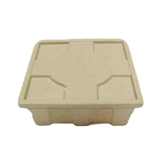 Stackable biodegradable recyclable paper molded pulp box