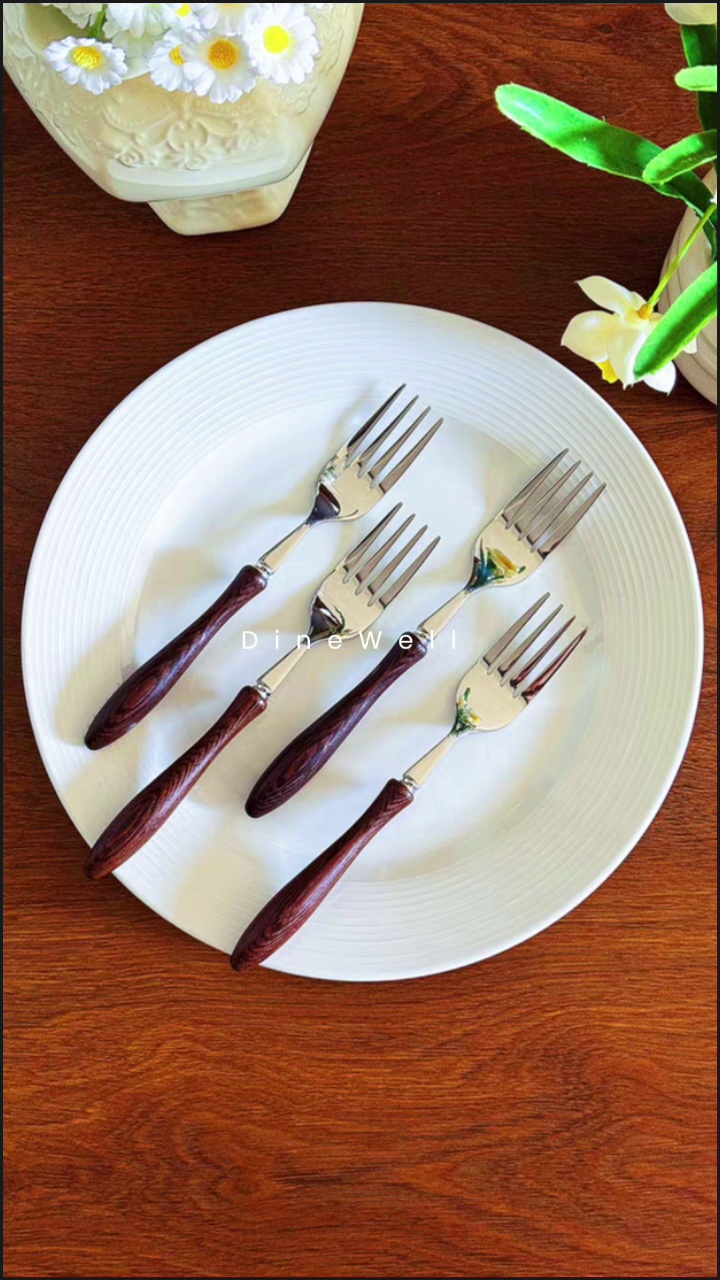 Natural Chicken Wing Wood Handle Fork