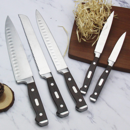 Conjunto de facas de cozinha de aço inoxidável