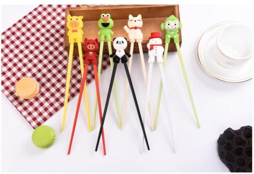 Funny Adorable Taşınabilir Silikon Çocuk Eğitim Chopsticks