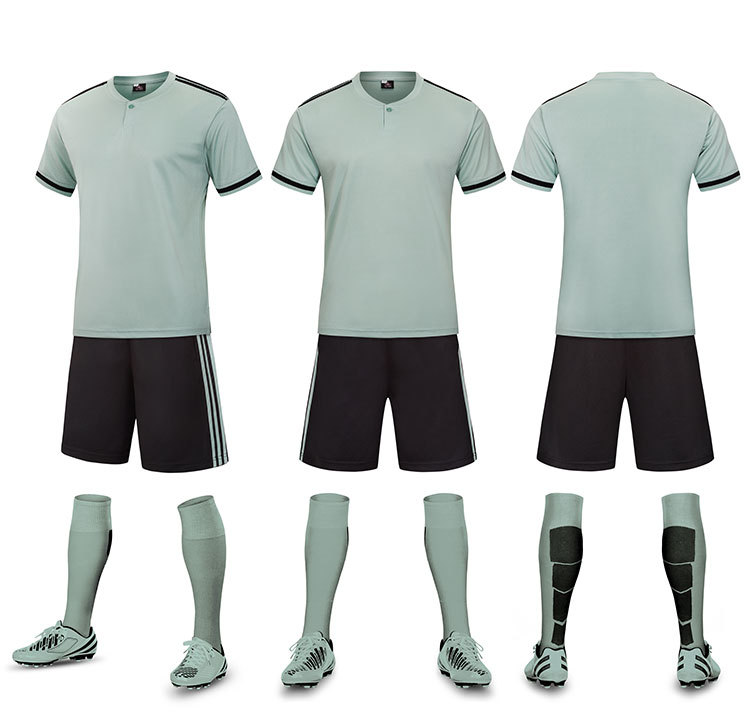 Mint Green color soccer jersey with botton