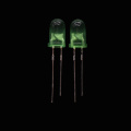 LED verde difuz de 5 mm LED de 5 mm la 530 nm cu pin scurt