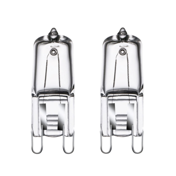 G9 Two Pack Quartz Clear Glass 230V G9 40W Oven Halogen Lamp - HAL-G9