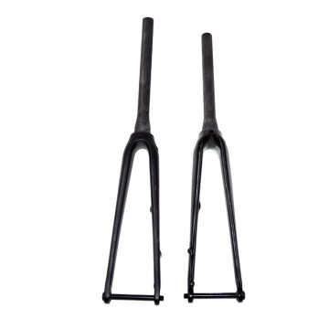 Full Carbon Road Bike Fork με άξονα 100x12mm, κωνικούς σωλήνες, δισκόφρενα, κόμβο ώθησης, κρυμμένα καλώδια και επίπεδη βάση