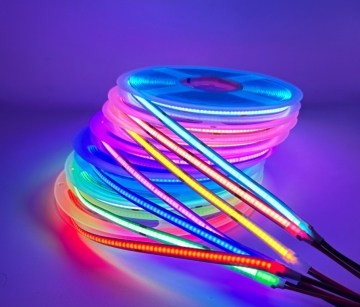 4mm PCB Width Flexible COB LED Strip Light - 5V/12V/24V, 480 LEDs/m, RGBW & Monochrome Options