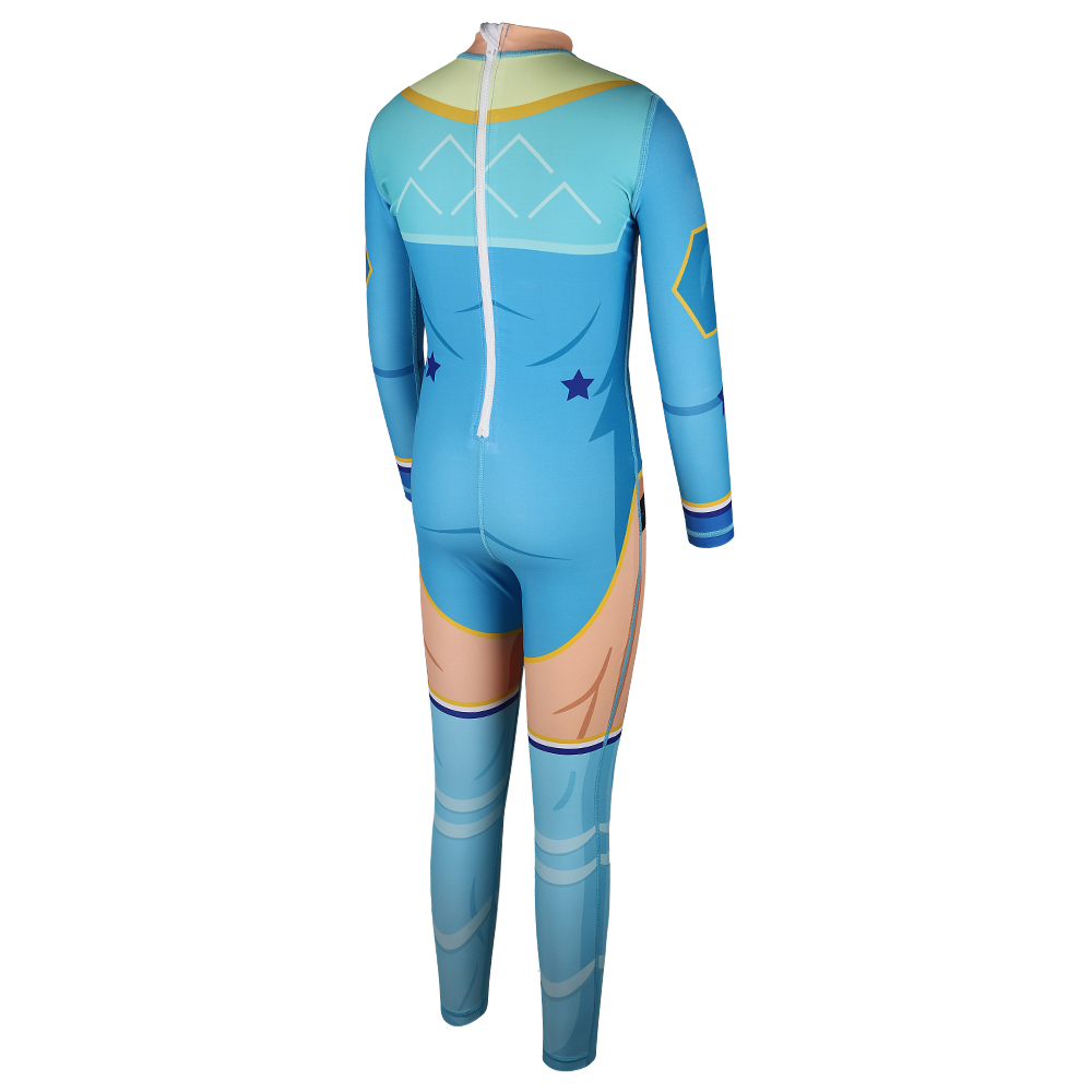 Seaskin AOP Swimming Rash Guards with Back Zip