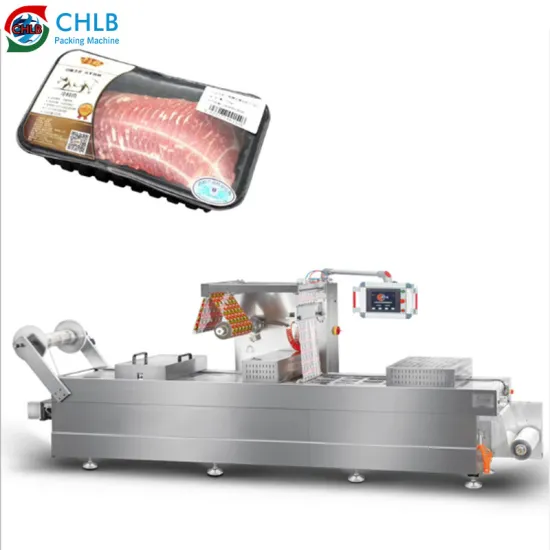 Popular Automatic thermoforming continuous stretch film vacuum packaging machine skin vacuum packing machine