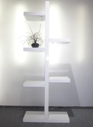 Modern white high gloss bookcase home bookself