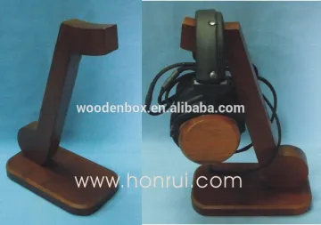 wooden headset rack
