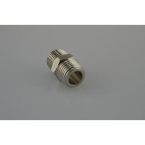 Air-Fluid Brass Hex Nipple Threaded  1/4" MPT