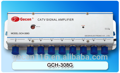CATV High gain 30dB Household amplifier 1 in 8 out