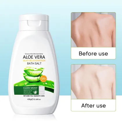 Aloe Body Scrub Bath Salt - Smooth Skin, Whitening, Exfoliation, Clean Body Scrub