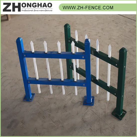 PVC coated tubaler Steel Yard Fence wall and fence gate designing