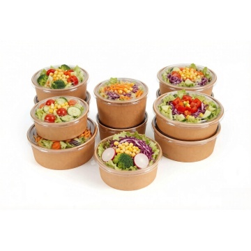 Biyobozunur Kraft Kağıt Kapaklı Salata Bardağı