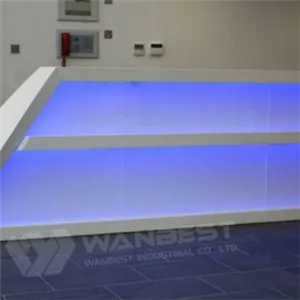Blue Led Lighting Reception Desk