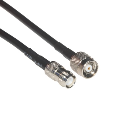 Black RG58 RP-TNC mannelijk tot vrouwelijke coaxiale extensiekabel