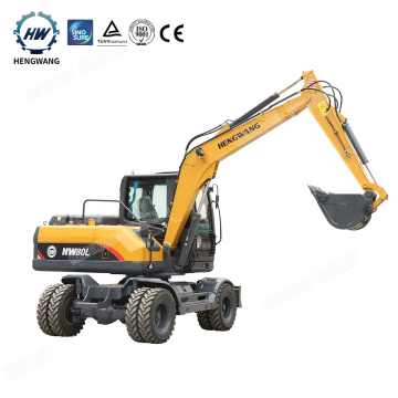 Wheeled Mini Excavator Machine for Coal Mining - 8 Ton Wheel Mounted Excavator