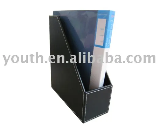 Leatheroid Office Desktop File Holder/File Organizer
