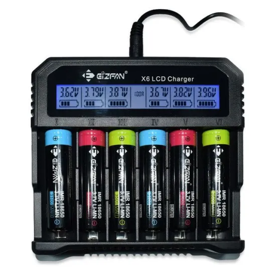 EFAN X6 Lithium Ion Battery Charger for 18650 & 21700 Batteries