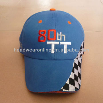 2016 personal design cotton embroidery promotional racing cap