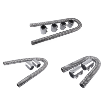 Stainless Steel Radiator Flexible Coolant Water Hose Kit with 24"/36"/48" Water Outlet Connections