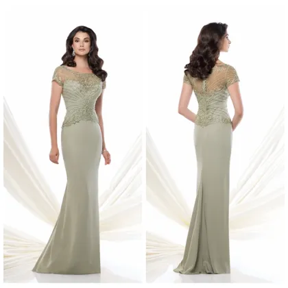 sample design mother of the bride evening dress short sleeve