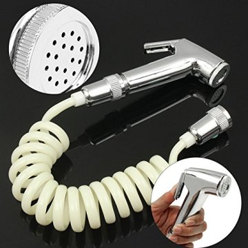 Silver Chrome Handheld Shower Hose with Brass Nut