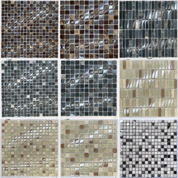 Black and Grey Mosaic Pool Tiles - Wholesale Porcelain Polished Ceramic Square Tiles