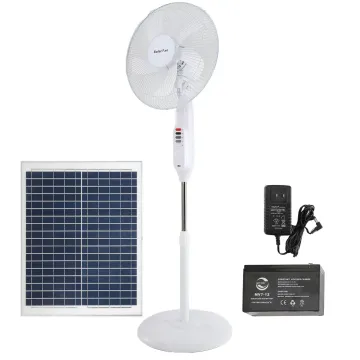 Ventola del pannello solare ricaricabile da 16 pollici con luce a LED