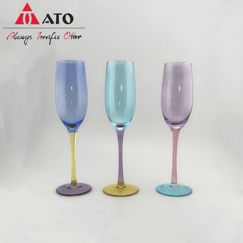 ATO Crystal colorful Wine Glasses Champagne Goblet