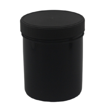 Black Plastic PET Cosmetic Container Jars with Gold Lid - 8oz (250ml) and 16oz (500ml) in Stock