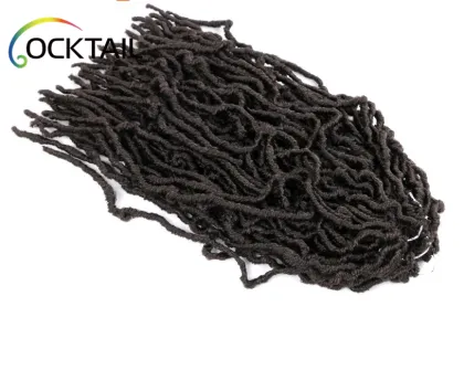 cheap Bobbi boss Nu Locs Synthetic Hair Crochet Braids Natural Curly Dreadlocks Hair Black Dark Brown  Long Nu Locs 18  inch