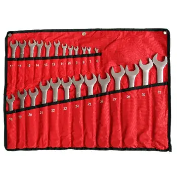 26pcs 6-32MM Combination Ratchet Wrench Set - Metal Ratcheting Spanners for Car Repair & Home Use