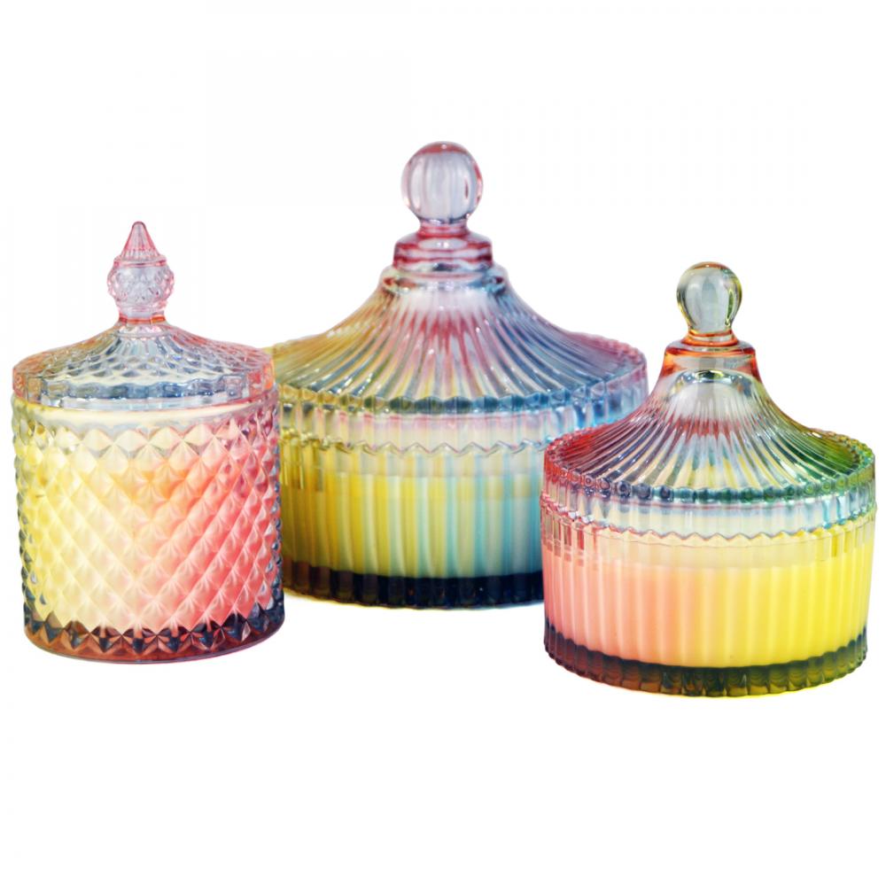 Casamento favor Mongolian Yurt Home Scented Velas de vidro