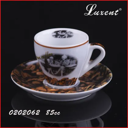 factry price hot sale porcelain coffee shop tea cup and saucer
