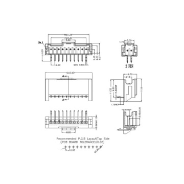 2.00mm Pitch Right Angle DIP Pin Header