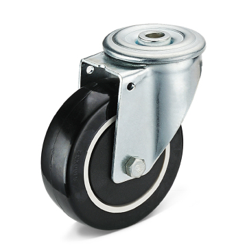 PU Medium Duty Furniture Caster Wheel Side Swivel Thread Brakes Trolley Cart Caster Wheels