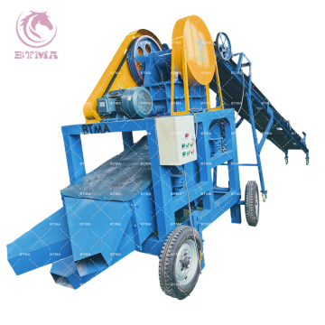 BTMA Small Portable 1-5 t/h PE 150*250 Electric Motor Jaw Crusher