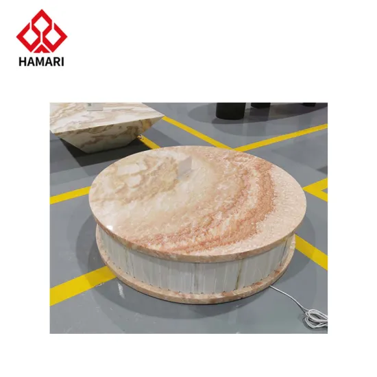 China Manufacturer Smart Furniture with Lights and Marble Luxury Stone Living Room Coffee Table