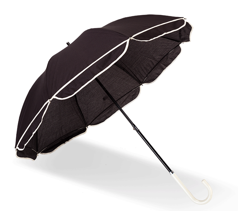 Women Umbrella With Scallop Edge