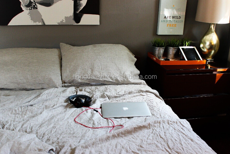 Stone Washed Linen Bed Sheets French Linen Sheets , 100% Linen Sheets