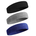 Wholesale Custom Cotton Elastic Women Men Gym Fitness Sweat Hair Band Nonslip Sweatbands