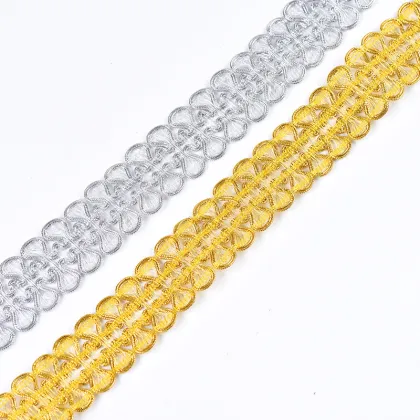 Wholesale Metallic Yarn Gold Lace Trim and Ethnic Webbing Lace: Hot-Sell Customized Options