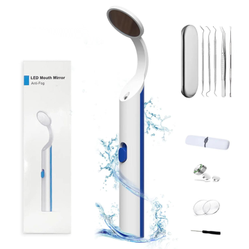 Espejo de examen dental con luz LED
