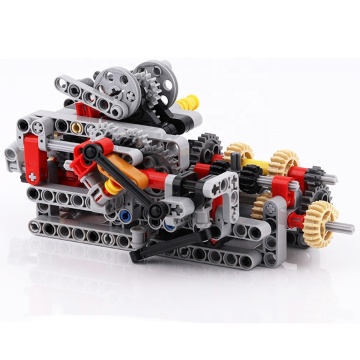 Stemedu Technical 8X Gearbox Educational MOC Building Blocks Compatible with High-tech DIY Toys