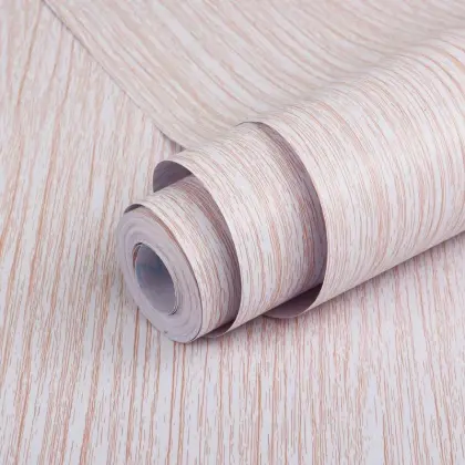 Wood grain PVC decorative film