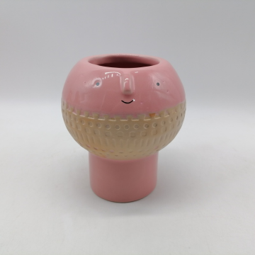 Керамический горшок для растений Pink Face (большой)