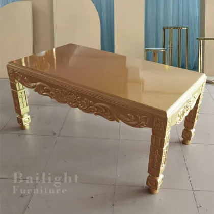 Bailight Pine Wood Farm Wedding Dining Table