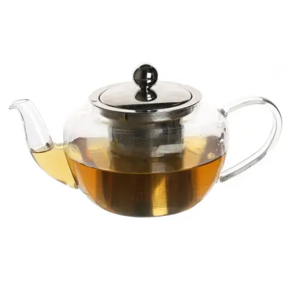 glass teapot with infuser for the glass stove
