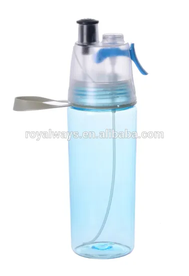 Hot selling! 20oz plastic refreshing mist cold water bottle with handle